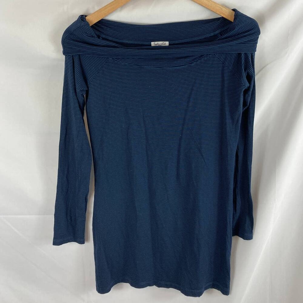 Splendid Blue Off Shoulder Striped Top Size Small